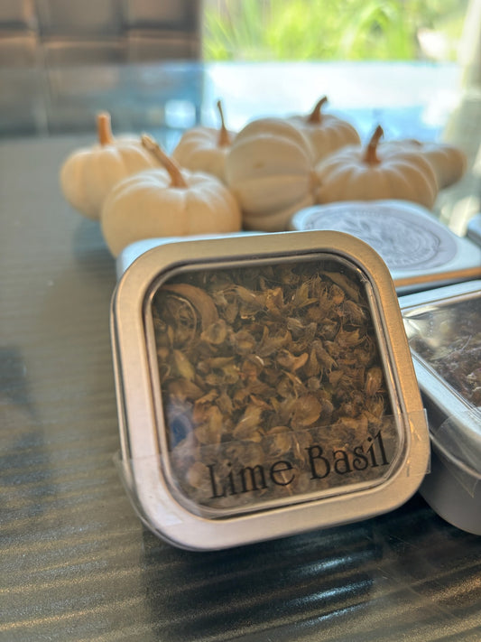 Home-made dried Lime Basil